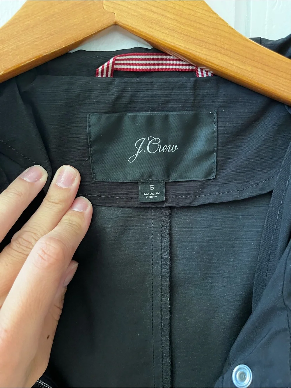 J. Crew Black Hooded Utility Anorak Jacket